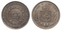 500 reis 1867, srebro '917' 6.37 g, patyna, KM 4