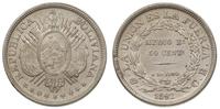 50 centavos 1892/CB, srebro '900' 11.58 g, KM 16