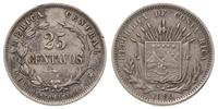 25 centavo 1890, srebro '750' 6.28 g, patyna, KM