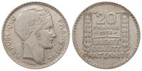 20 franków 1938, Paryż, srebro '680' 20 g, KM 87