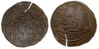 follis miedziany 1172-1182, Aw: Dwaj królowie si
