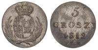 5 groszy 1812 I.B., Warszawa, przebitka z monety