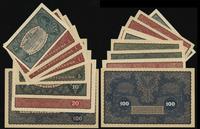lot: 9 szt banknotów 1919, w zestawie: 2x 1/2 mk