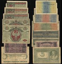 lot: 7 szt banknotów 1916-19, w zestawie: 1/2 mk