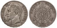 5 franków 1868, Strasburg, srebro '900' 24.72 g,