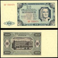 20 złotych 1.07.1948, seria EF, ładne, Młczak 13