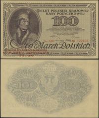 100 marek polskich 15.02.1919, seria AH, nowodru
