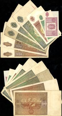 lot: 1, 2, 10, 3x500, 2x1.000 złotych 1946, w ze