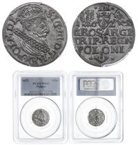 trojak 1622, Kraków, moneta w opakowaniu PCGS z 