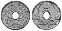 5 groszy 1939, Warszawa, cynk, wyśmienity egzemp