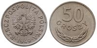 50 groszy 1949, Warszawa, miedzionikiel, bardzo 