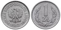 1 złoty 1967, Warszawa, rzadki i pięknie zachowa