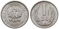 1 złoty 1957, Warszawa, PRÓBA NIKIEL Nominał, Ni
