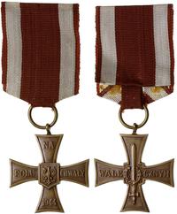 Krzyż Walecznych 1944, brąz 43 x 43 mm, wstążka
