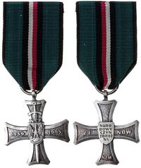 Krzyż Narodowego Czynu Zbrojnego, biały metal  4