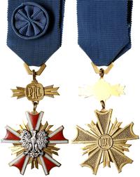 Order Zasługi PRL IV klasa, biały metal złocony 