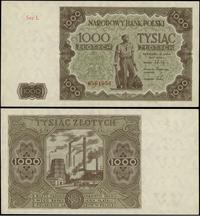1.000 złotych 15.07.1947, Ser. Ł, lekko nieśwież