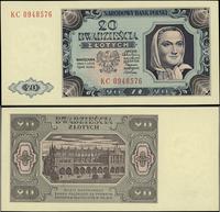 20 złotych 1.07.1948, seria KC, wyśmienity ideal