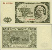 50 złotych 1.07.1948, seria EK, minimalne pofalo