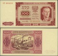 100 złotych 1.07.1948, seria IT, z lewej strony 