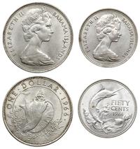 zestaw: 50 centów i 1 dolar 1966, srebro 10.38 i