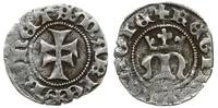 denar 1386-1387, Buda, Aw: Podwójny krzyż, MONET
