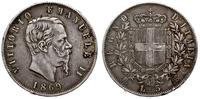 5 lirów 1869, srebro, patyna