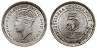 5 centów 1943, srebro "500"1.36 g, KM 3a