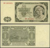 50 złotych 1.07.1948, seria DW, numeracja 885585