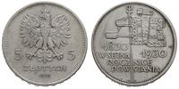 5 złotych 1930, Warszawa, Sztandar - W setną roc