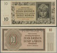 zestaw 9 banknotów 1940-1944, 10 koron S. 31N, 2
