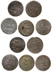 zestaw szelągów ryskich 1599, 2x1600, 1601 i 160
