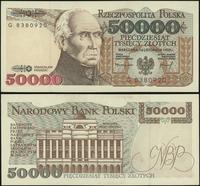 50.000 złotych 16.11.1993, seria G 8380920, Miłc