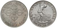15 ngultrums 1974, srebro "500" 22.35 g, KM 42