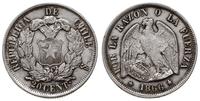 20 centavos 1866, srebro "900" 4.63 g, bardzo ła