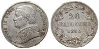 20 baiocchi 1865, srebro "835" 5.33 g, wyjęte z 