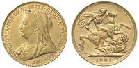 funt 1901, Melburne, złoto 7.98 g ''916'', piękn