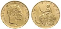 20 koron 1873, Kopenhaga, złoto 8.95 g, wyśmieni
