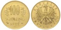 100 szylingów 1927, Wiedeń, złoto 23.49 g, Fr. 5