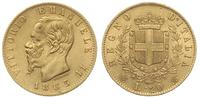20 lirów 1863, Turyn, złoto 6.45 g, Fr. 11