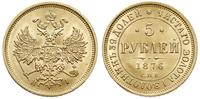 5 rubli 1876 / СПБ-HI, Petersburg, złoto 6.51 g,