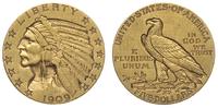 5 dolarów 1909, Filadelfia, złoto 8.33 g, Fr. 14