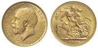 1 funt 1918/I, Bombaj, piękny egzemplarz, złoto 