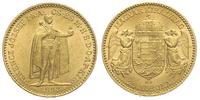 20 koron  1893, Kremnica, złoto 6.78 g, bardzo ł