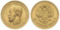 10 rubli 1904 / AP, Petersburg, złoto 9.60 g, pi