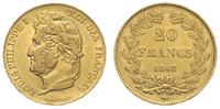 20 franków 1848 / A, Paryż, złoto 6.41 g, Fr. 56