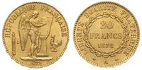 20 franków 1878 / A, Paryż, złoto 6.45 g, Fr. 59