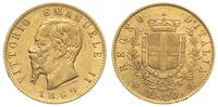 20 lirów 1869 / T, Turyn, złoto 6.44 g, Fr. 11