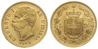 20 lirów 1882  /R, Rzym, złoto 6.45 g, Fr. 21