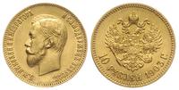 10 rubli 1903 AP, Petersburg, złoto 8.59 g, Kaza